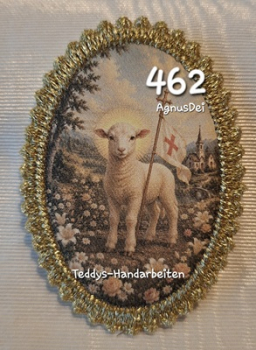 Heiligenbild  HB-CH-D462 AgnusDei   mit Goldrand  65x85mm