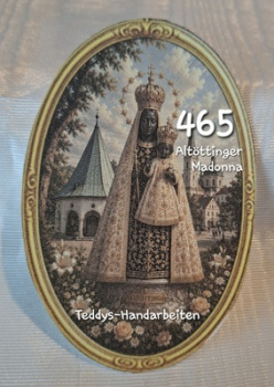 Heiligenbild  HB-CH-F465 Altöttinger Madonna  (ohne Stickrand)  70x100mm
