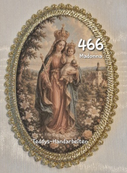 Heiligenbild  HB-CH-F466 Madonna   mit Goldrand 75x105mm