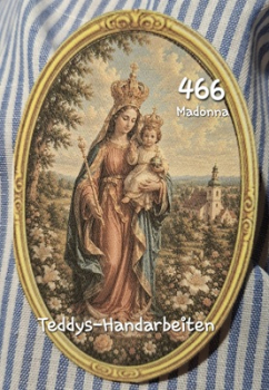 Heiligenbild  HB-CH-F466 Madonna  (ohne Stickrand)  70x100mm