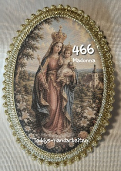 Heiligenbild  HB-CH-D466 Madonna  mit Goldrand  65x85mm
