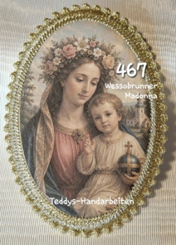 Heiligenbild  HB-CH-D467 Wessobrunner Madonna   mit Goldrand  65x85mm
