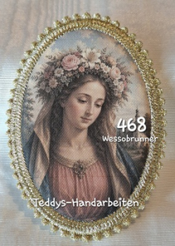 Heiligenbild  HB-CH-D468 Wessobrunner Madonna   mit Goldrand  65x85mm