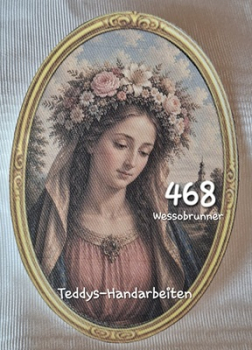 Heiligenbild  HB-CH-F468 Wessobrunner Madonna  (ohne Stickrand)  70x100mm