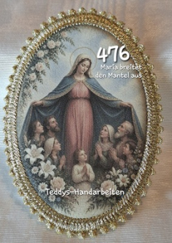 Heiligenbild  HB-CH-F476 Maria breit den Mantel aus     mit Goldrand  75x105mm