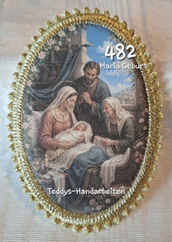 Heiligenbild  HB-CH-F482 Mariä Geburt   mit Goldrand 75x105mm