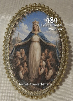 Heiligenbild  HB-CH-F484 Schutzmantelmadonna  75x105mm