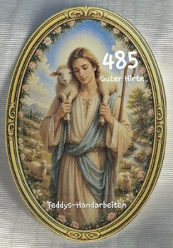 Heiligenbild  HB-CH-D485 Guter Hirte  (ohne Stickrand)  60x85mm