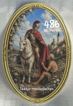 Heiligenbild  HB-CH-D486 St. Martin  (ohne Stickrand)  60x85mm