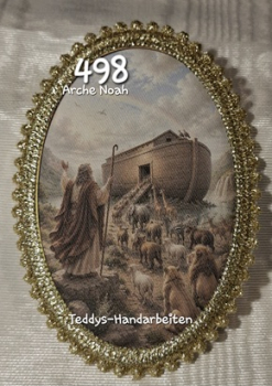 Heiligenbild  HB-CH-F498 Arche Noah   mit Goldrand 75x105mm