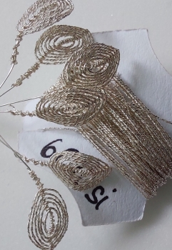 Preview: Ganutell Blätter  schattiert/meliert 0,18mm  6010si metallic silber 6St.