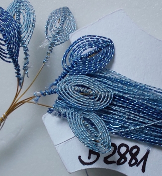 Preview: Ganutell Blätter  schattiert/meliert 0,18mm  B2881 hellblau 6St.