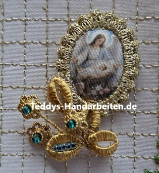 Heiligenbild  HB-CH-E222  Schutzengel  mit Goldrand  22x30mm