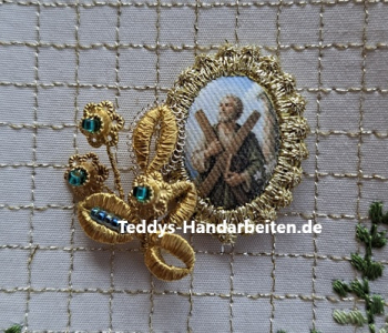 Heiligenbild  HB-CH-E223  Hl. Andreas  mit Goldrand  22x30mm