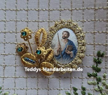 Heiligenbild  HB-CH-E233  Hl. Thomas  mit Goldrand  22x30mm