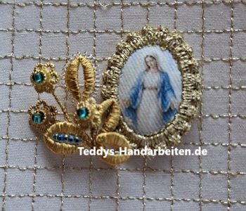 Heiligenbild  HB-CH-E234  Hl. Maria  mit Goldrand  22x30mm
