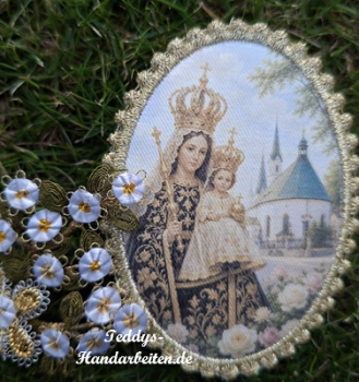 Heiligenbild  HB-CH-F248    Madonna mit Goldrand  75x105mm