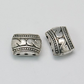 G072 Tibetan Style Beads T-TSB88, Antique Silver Color, NF, 8x11x5mm 8St.