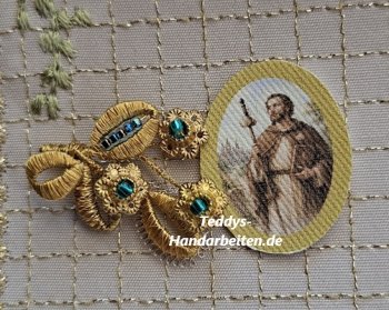 Heiligenbild  HB-CH-E236  Hl. Jakobus (ohne Stickrand)    20x25mm