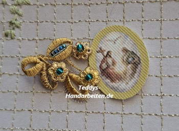 Heiligenbild  HB-CH-E240  Hl. Dreifaltigkeit  (ohne Stickrand)    20x25mm