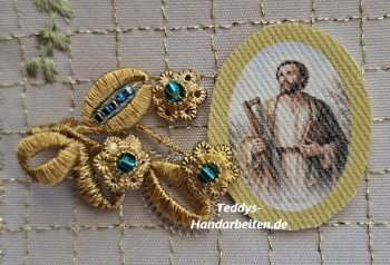 Heiligenbild  HB-CH-E243   Hl. Simon  (ohne Stickrand)    20x25mm