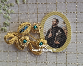 Heiligenbild  HB-CH-E246  Hl. Franz Xaver  (ohne Stickrand)   20x25mm