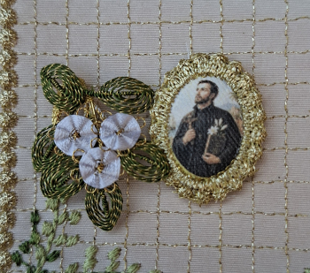 Heiligenbild  HB-CH-E246  Hl. Franz Xaver  mit Goldrand  22x30mm