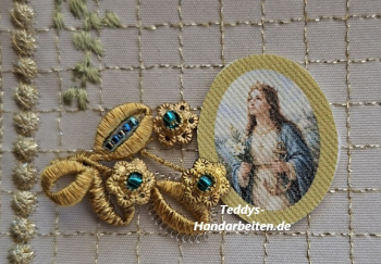 Heiligenbild  HB-CH-E247  Hl. Christine  (ohne Stickrand)    20x25mm
