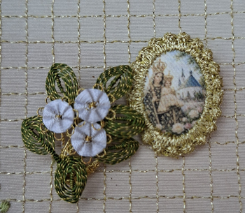 Heiligenbild  HB-CH-E248   Madonna   mit Goldrand  22x30mm