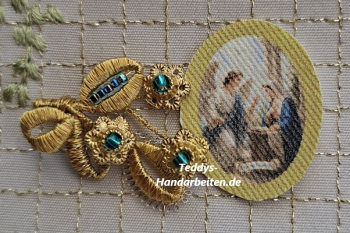 Heiligenbild  HB-CH-E253  Erzengel Gabriel  (ohne Stickrand)    20x25mm