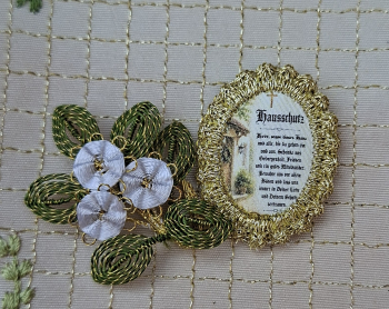 Heiligenbild  HB-CH-E254  Hausschutz  mit Goldrand  22x30mm