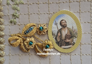 Heiligenbild  HB-CH-E257  Hl. Matthias  (ohne Stickrand)  20x25mm