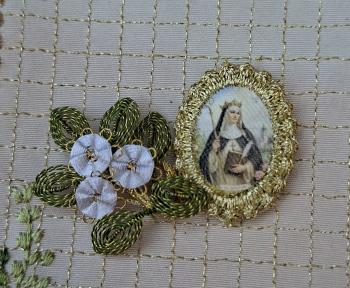 Heiligenbild  HB-CH-E259  Hl. Brigitte  22x30mm