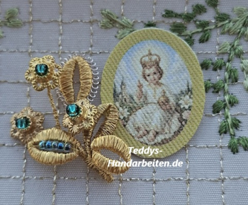Heiligenbild  HB-CH-E263  Jesukindl  (ohne Stickrand)    20x25mm