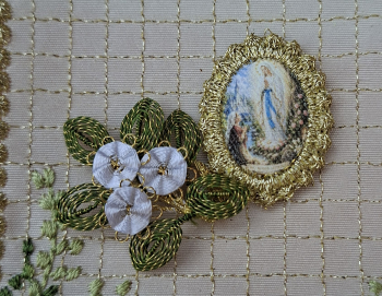 Heiligenbild  HB-CH-E265  Madonna v. Lourdes 22x30mm