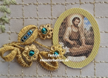 Heiligenbild  HB-CH-E269   Hl. Josef  (ohne Stickrand)    20x25mm