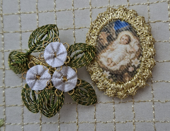 Heiligenbild  HB-CH-E271 Jesukindl  mit Goldrand  22x30mm
