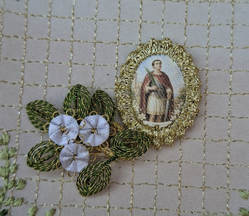 Heiligenbild  HB-CH-E276 Hl. Maximilian  mit Goldrand  22x30mm