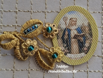 Heiligenbild  HB-CH-E278  Hl. Irmgard  (ohne Stickrand)    20x25mm