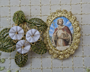 Heiligenbild  HB-CH-E286  Hl. Richard  mit Goldrand  22x30mm