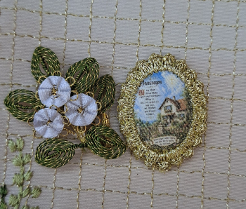 Heiligenbild  HB-CH-E287  Hausssegen  mit Goldrand  22x30mm