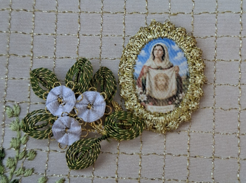 Heiligenbild  HB-CH-E300 Hl. Veronika  mit Goldrand  22x30mm