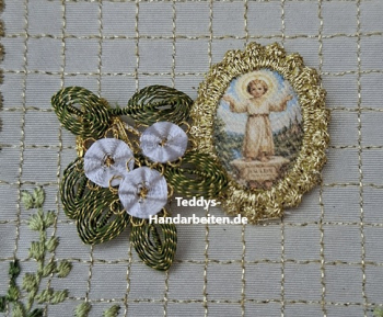 Heiligenbild  HB-CH-E341 Jesulein  mit Goldrand  22x30mm