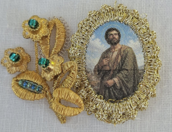 Heiligenbild  HB-CH-E360 Judas Ischariod  mit Goldrand  22x30mm
