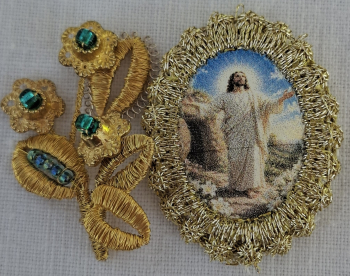 Heiligenbild  HB-CH-E363 Ostersonntag  mit Goldrand  22x30mm