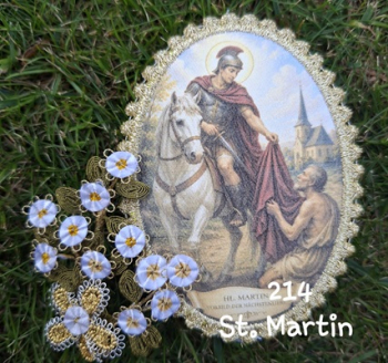Heiligenbild  HB-CH-M214  St.Martin mit Goldrand 52x72mm