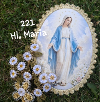 Heiligenbild  HB-CH-D221  Hl.Maria mit Goldrand 65x85mm