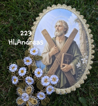 Heiligenbild  HB-CH-M223  Hl. Andreas mit Goldrand 52x72mm