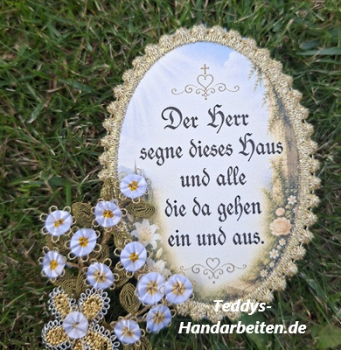 Heiligenbild  HB-CH-D228  Herr segne dieses Haus  mit Goldrand 65x85mm