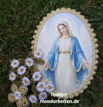 Heiligenbild  HB-CH-D234   Hl. Maria mit Goldrand 65x85mm